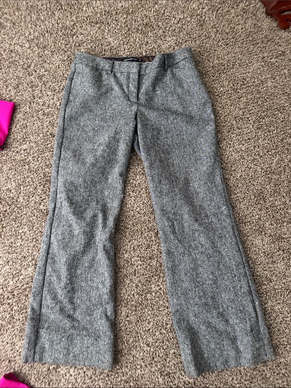 Express Gray Boot Cut Wool-Blend Pants